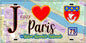 Plaque métal décorative  J' ❤️ Paris : Métro Station Assemblée Nationale