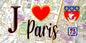 Plaque métal décorative  J' ❤️ Paris :  Métro Bagneux Lucie Aubrac