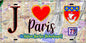 Plaque métal décorative  J' ❤️ Paris : Métro Station Barbès–Rochechouart
