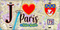 Plaque métal décorative  J' ❤️ Paris : Métro Station Bastille