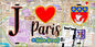 Plaque métal décorative  J' ❤️ Paris : Métro Station Bérault