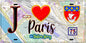 Plaque métal décorative  J' ❤️ Paris : Métro Station Bercy