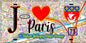 Plaque métal décorative  J' ❤️ Paris : Métro Bobigny – Pablo Picasso