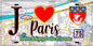 Plaque métal décorative  J' ❤️ Paris : Métro Bobigny – Pantin – Raymond Queneau