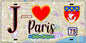 Plaque métal décorative  J' ❤️ Paris : Métro Station Boissière