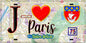 Plaque métal décorative  J' ❤️ Paris : Métro Station Bolivar