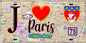 Plaque métal décorative  J' ❤️ Paris : Métro Bourse