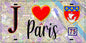 Plaque métal décorative  J' ❤️ Paris : Métro Censier d'Aubenton