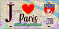 Plaque métal décorative  J' ❤️ Paris : Métro Station Cluny – La Sorbonne