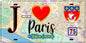 Plaque métal décorative  J' ❤️ Paris : Métro Station Concorde