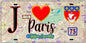 Plaque métal décorative  J' ❤️ Paris : Métro Station Courcelles