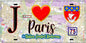 Plaque métal décorative  J' ❤️ Paris : Métro Station Denfert‑Rochereau