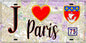 Plaque métal décorative  J' ❤️ Paris :  Métro Denfert Rochereau