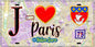 Plaque métal décorative  J' ❤️ Paris : Métro Station Duroc