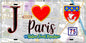 Plaque métal décorative  J' ❤️ Paris : Métro Station Aubervilliers – Front Populaire