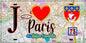 Plaque métal décorative  J' ❤️ Paris : Métro Gambetta