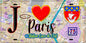Plaque métal décorative  J' ❤️ Paris : Métro Gare de l’Est