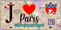 Plaque métal décorative  J' ❤️ Paris : Métro Jacques Bonsergent
