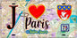 Plaque métal décorative  J' ❤️ Paris : Métro Jaurès