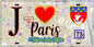Plaque métal décorative  J' ❤️ Paris : Métro Station Jules Joffrin