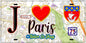 Plaque métal décorative  J' ❤️ Paris : Métro Station La Dhuys