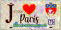 Plaque métal décorative  J' ❤️ Paris : Métro Station La Motte‑Picquet – Grenelle