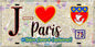 Plaque métal décorative  J' ❤️ Paris : Métro Station Lamarck – Caulaincourt