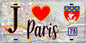 Plaque métal décorative  J' ❤️ Paris : Métro Les Quatre Chemins