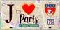 Plaque métal décorative  J' ❤️ Paris : Métro Station Madeleine