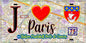 Plaque métal décorative  J' ❤️ Paris : Métro Station Malakoff – Plateau de Vanves