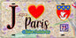 Plaque métal décorative  J' ❤️ Paris : Métro Malesherbes