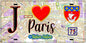 Plaque métal décorative  J' ❤️ Paris : Métro Station Nation