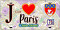 Plaque métal décorative  J' ❤️ Paris : Métro Station Nationale