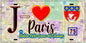 Plaque métal décorative  J' ❤️ Paris : Métro Station Notre‑Dame‑des‑Champs