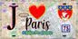 Plaque métal décorative  J' ❤️ Paris : Métro Père Lachaise