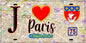 Plaque métal décorative  J' ❤️ Paris : Métro Péreire