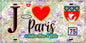 Plaque métal décorative  J' ❤️ Paris : Métro Station Place d’Italie