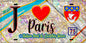Plaque métal décorative  J' ❤️ Paris : Métro Pont de Levallois – Bécon