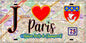 Plaque métal décorative  J' ❤️ Paris : Métro Porte de Champerret