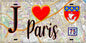 Plaque métal décorative  J' ❤️ Paris : Métro Porte de Choisy