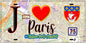 Plaque métal décorative  J' ❤️ Paris : Métro Station Porte Maillot
