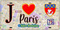 Plaque métal décorative  J' ❤️ Paris : Métro Station Rambuteau