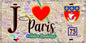 Plaque métal décorative  J' ❤️ Paris : Métro République