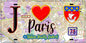 Plaque métal décorative  J' ❤️ Paris : Métro Station Reuilly–Diderot