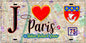 Plaque métal décorative  J' ❤️ Paris : Métro Station Richard‑Lenoir