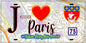 Plaque métal décorative  J' ❤️ Paris : Métro Station Rosny – Bois‑Perrier
