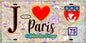 Plaque métal décorative  J' ❤️ Paris : Métro Rue Saint‑Maur