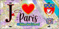Plaque métal décorative  J' ❤️ Paris : Métro Station Saint‑Marcel
