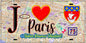 Plaque métal décorative  J' ❤️ Paris : Métro Réaumur – Sébastopol