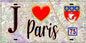Plaque métal décorative  J' ❤️ Paris : Métro Villejuif Léo Lagrange
